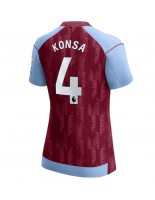 Aston Villa Ezri Konsa #4 Domácí Dres pro Dámské 2023-24 Krátký Rukáv